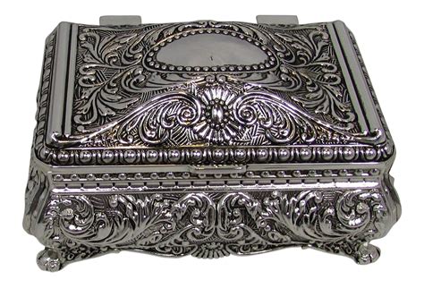 metal jewelry box prices|solid silver jewelry box.